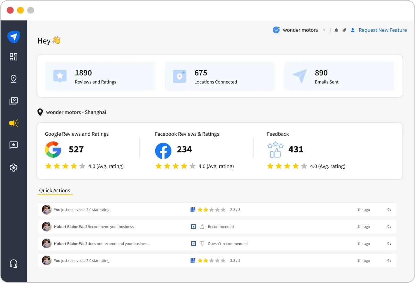 Tracking business reviews on SocialPilot Reviews