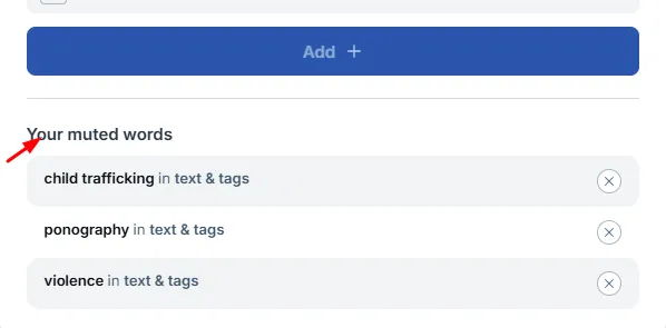 bluesky muted words list