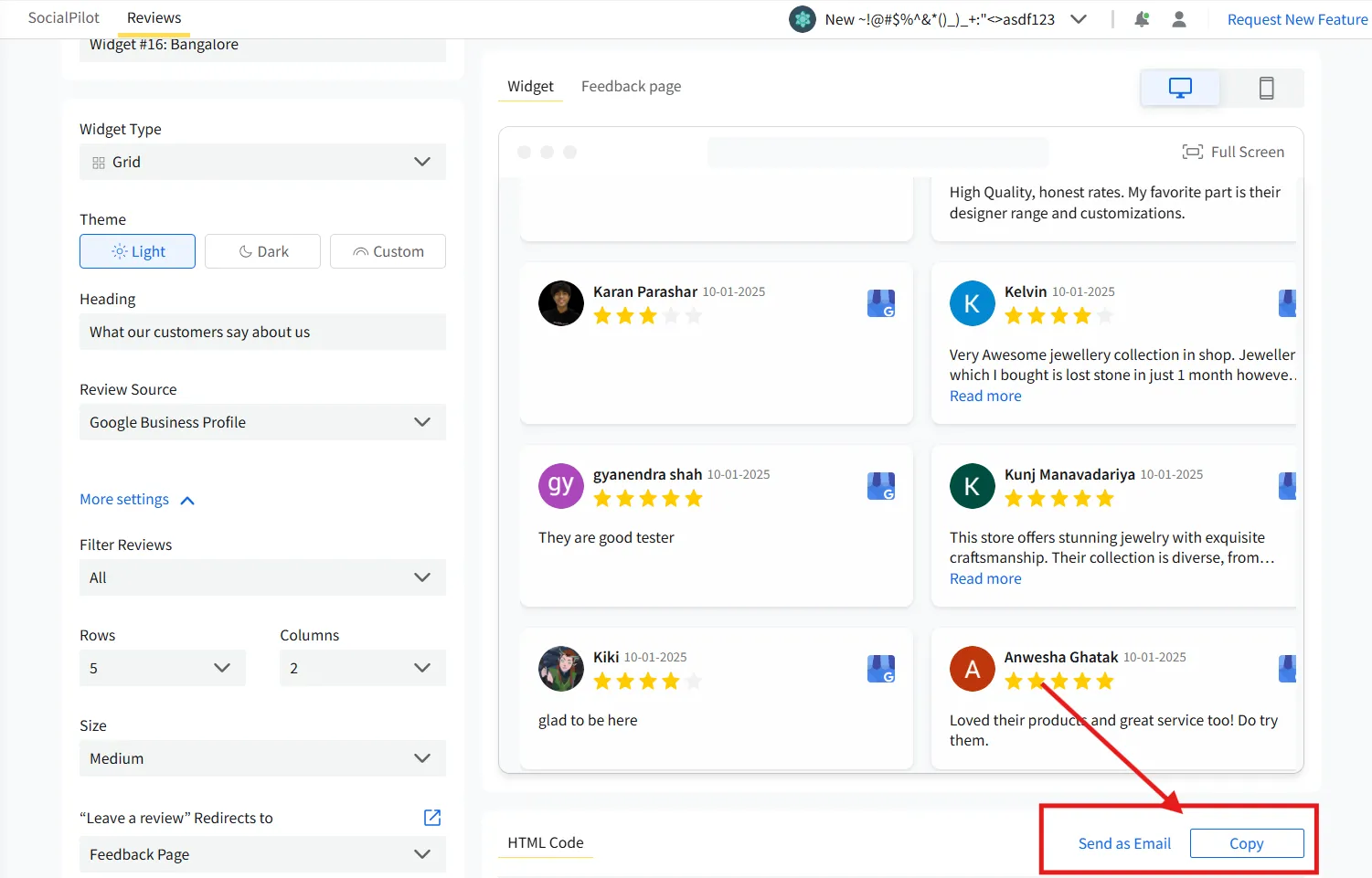 copy the review widget code copy the review widget code