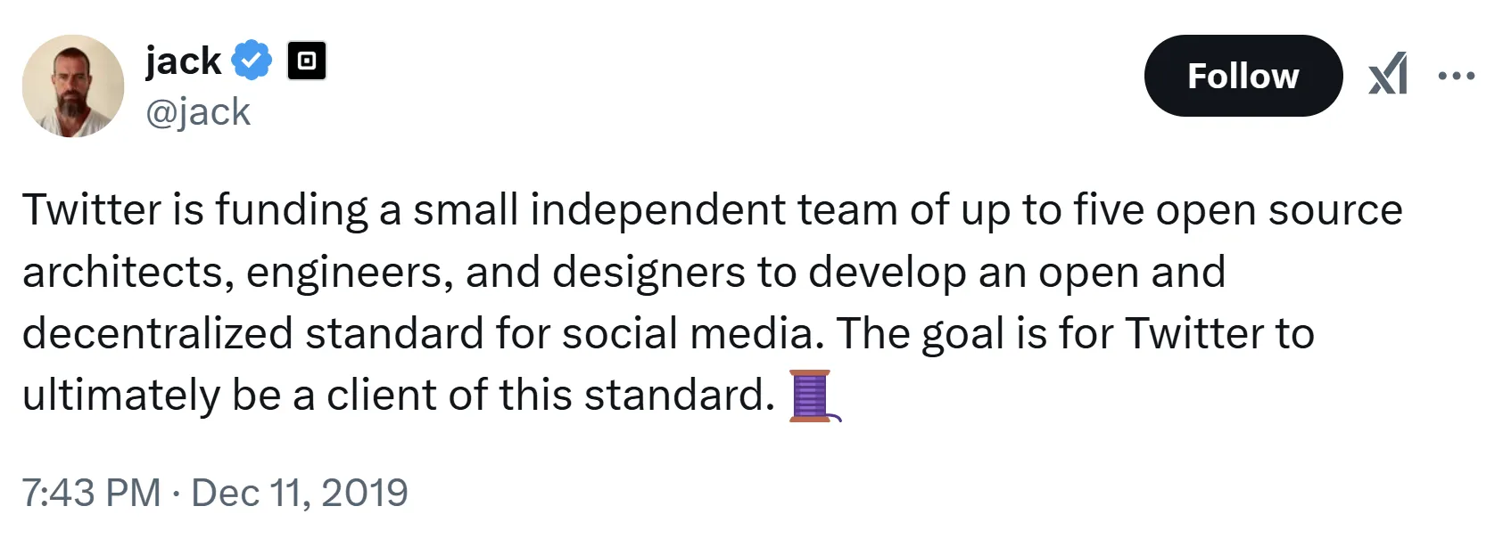 jack does tweet bluesky