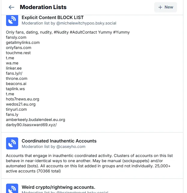 subscribe muted list bluesky