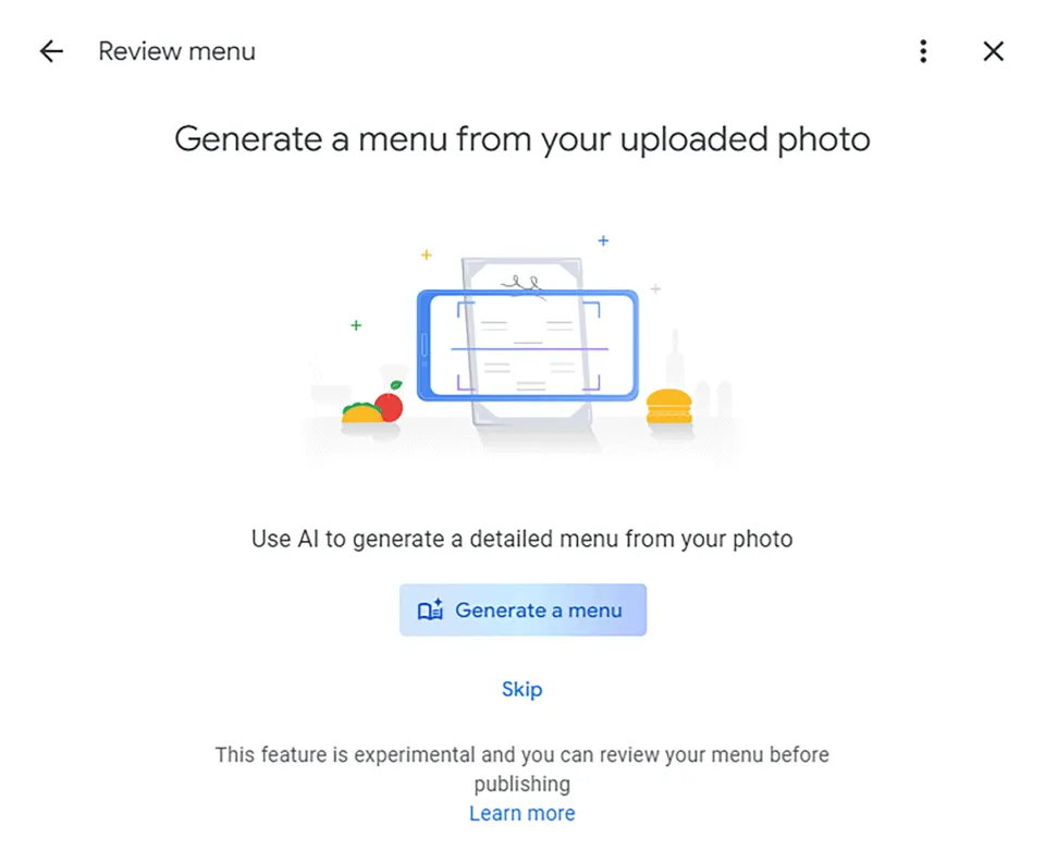 Add your menu using images to do Google My Business Optimization and Local SEO Add your menu using images to do Google My Business Optimization and Local SEO