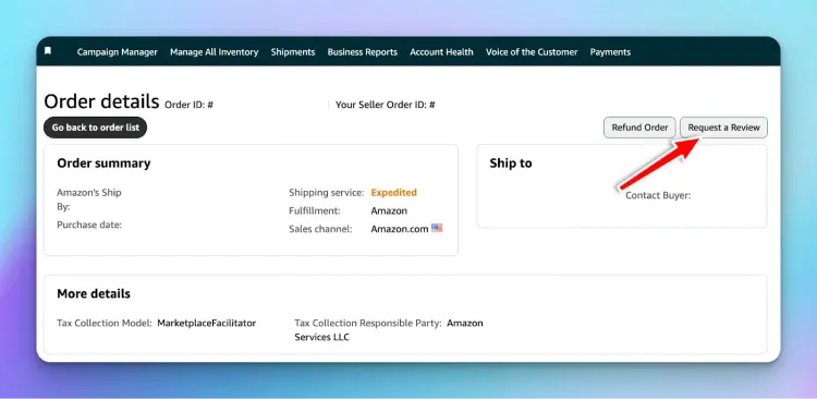 Asking for reviews on post purchase or service completion page Asking for reviews on post purchase or service completion page