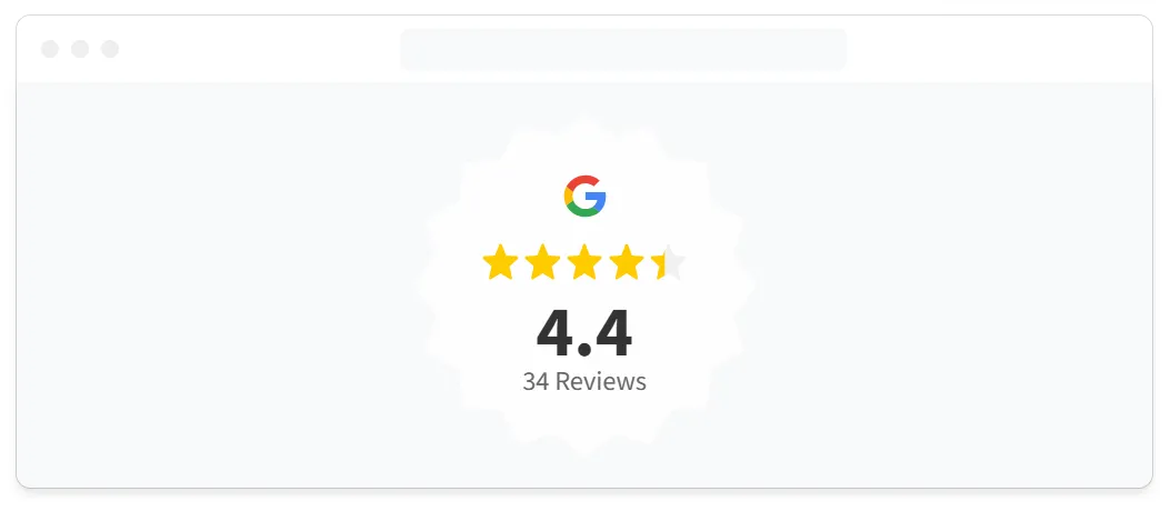 Average rating badge-based widgets to embed facebook review on website
