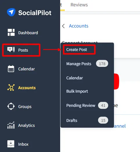 Create post on SocialPilot