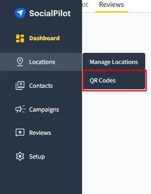 Creating QR codes using SocialPilot Reviews