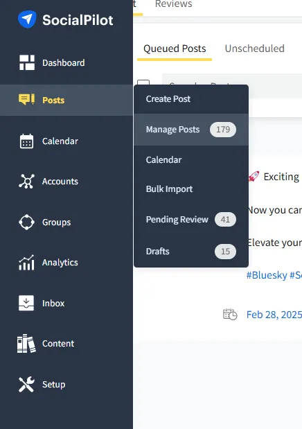 Delete Bluesky post on desktop
