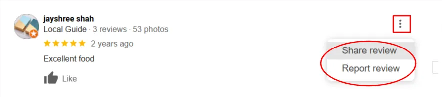 How to report or remove google reviews by others