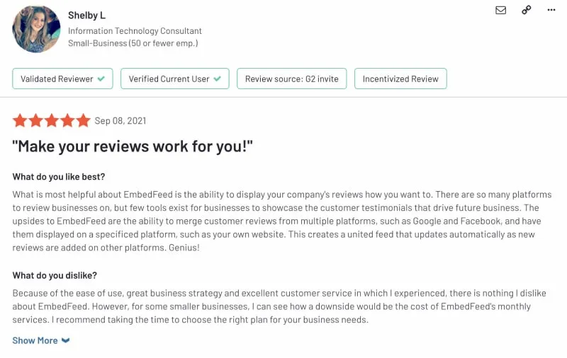 Incentivized feedback on G2 for new product and services Incentivized feedback on G2 for new product and services