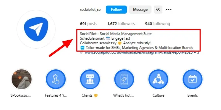 Instagram Bio Optimization