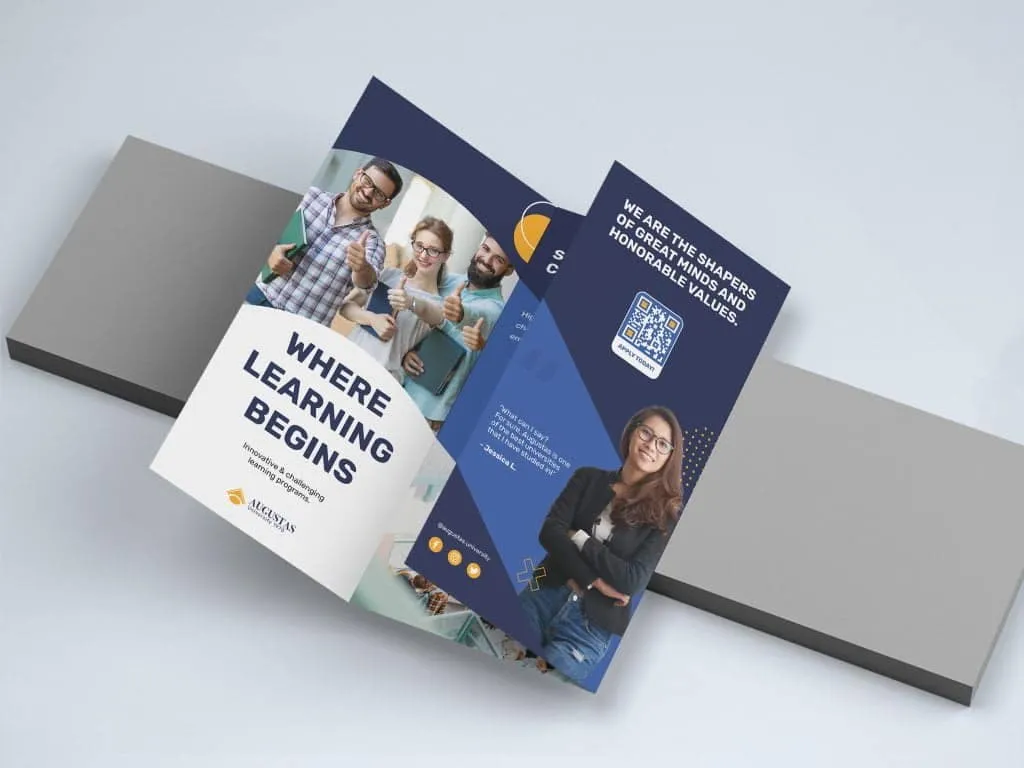 Placing Google Review QR codes on brochure