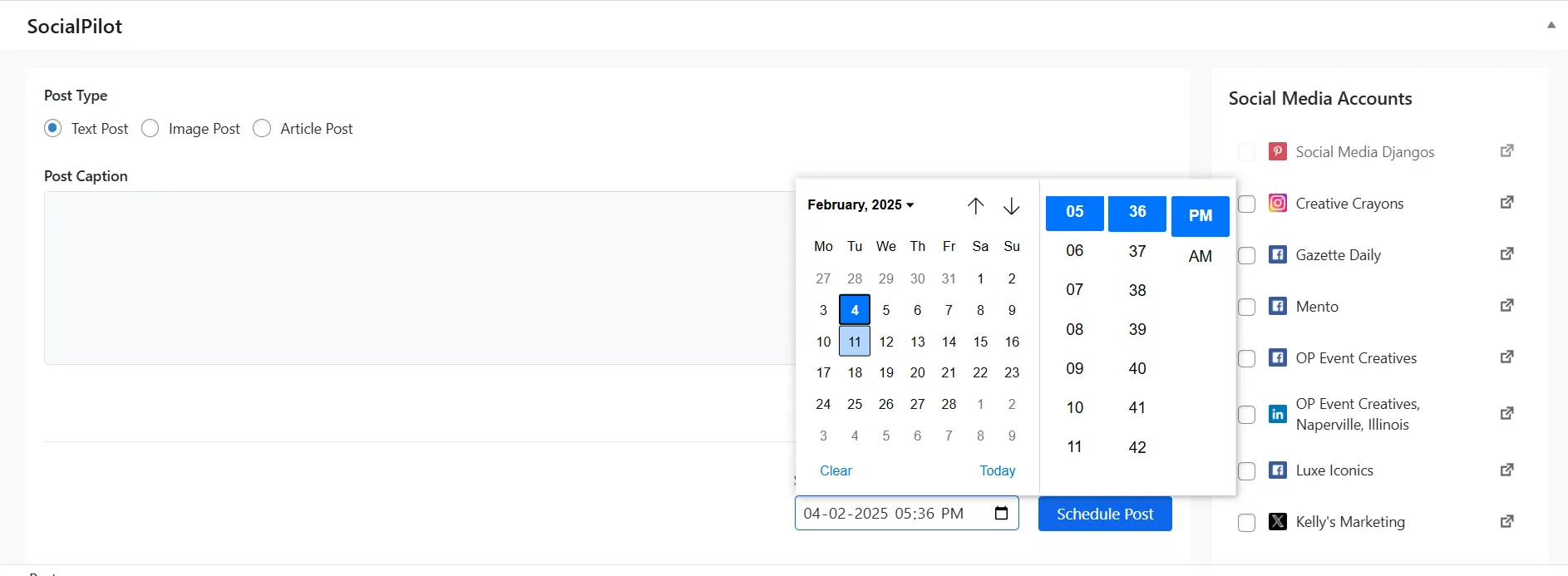 Schedule Posts Schedule Posts