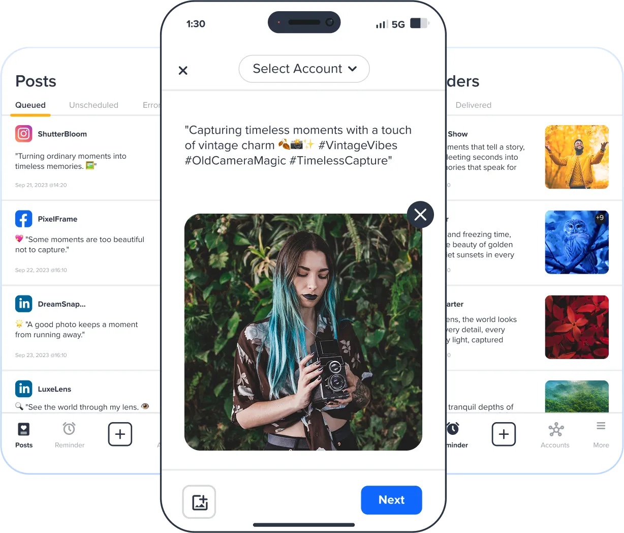 Schedule Posts Anytime, Even During a Shoot