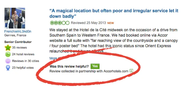 TripAdvisor listing can use incentivized review under TripAdvisor listing can use incentivized review under