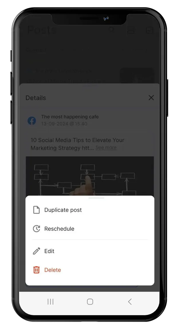 Update Bluesky post on mobile