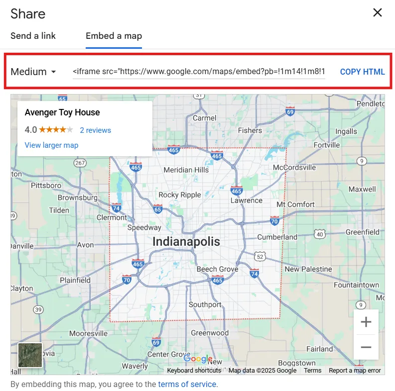 click on Copy HTML option