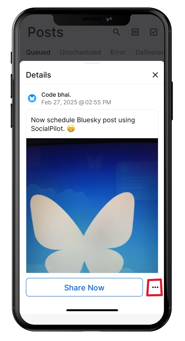 edit Bluesky post on mobile