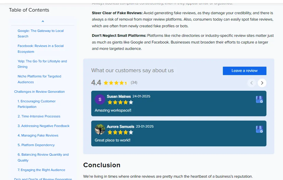 test different review widgets them to match your website theme