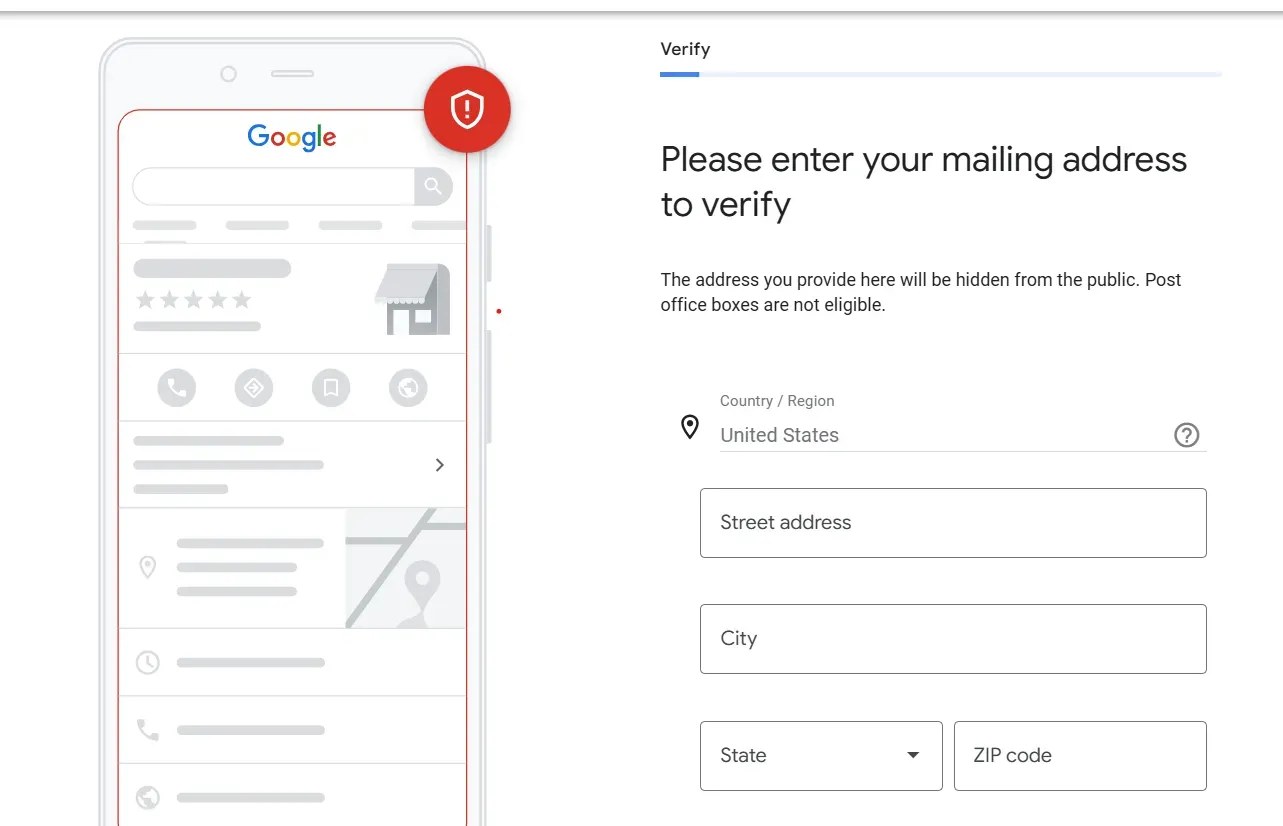 Add the address and Map to Google Profile to enable to direction mode on listing