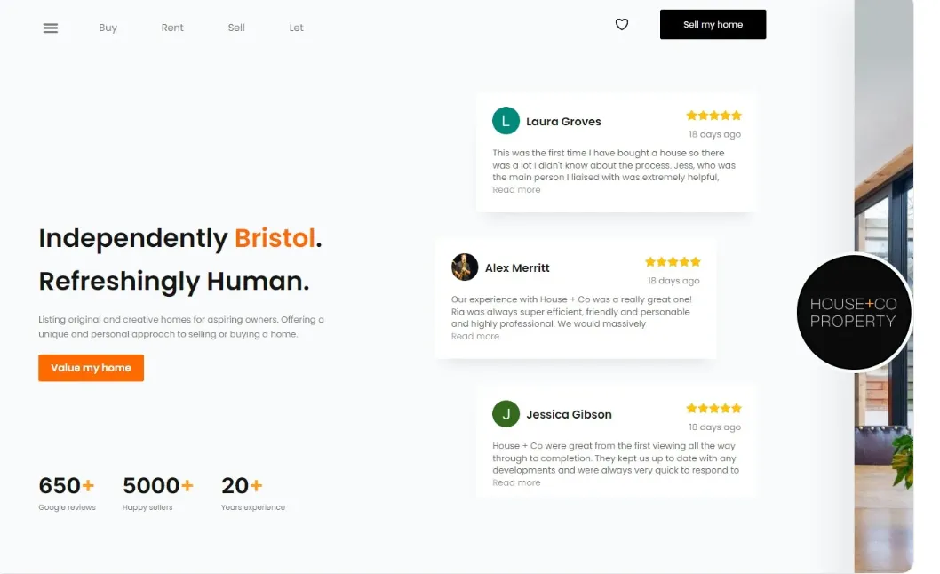 Adding reviews in a website’s hero section