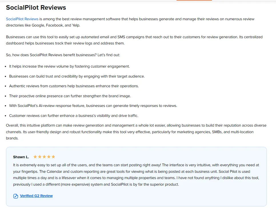 Displaying reviews in between the blogs