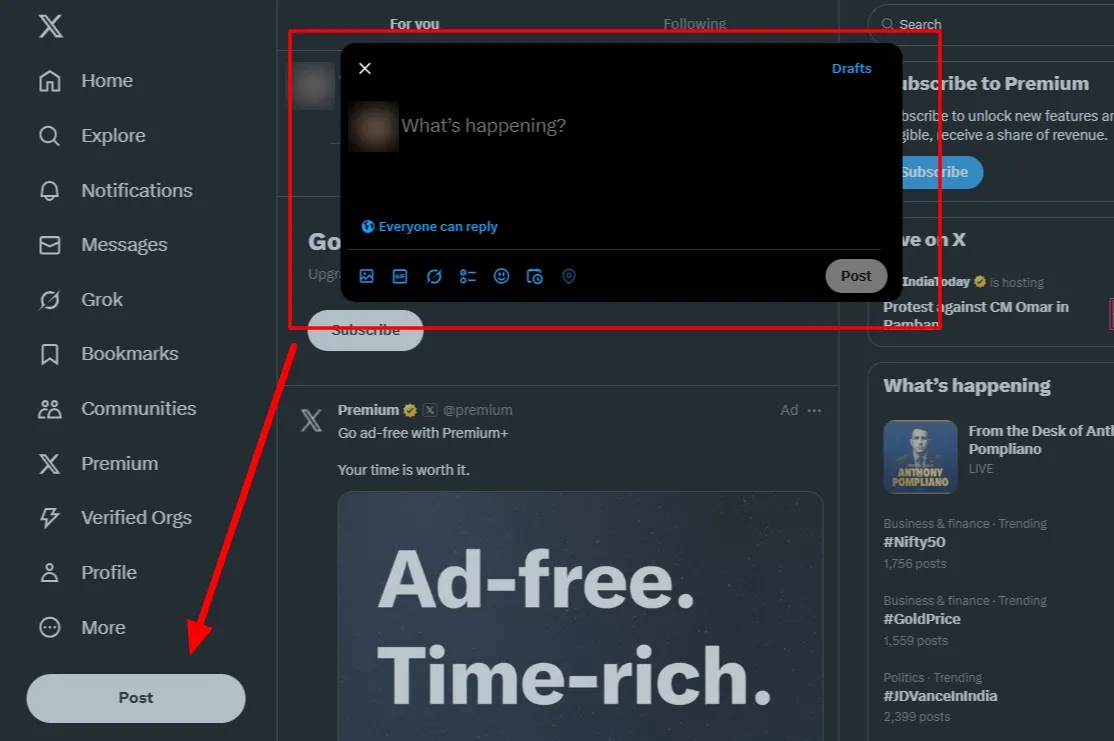 Login to Twitter (X) Account