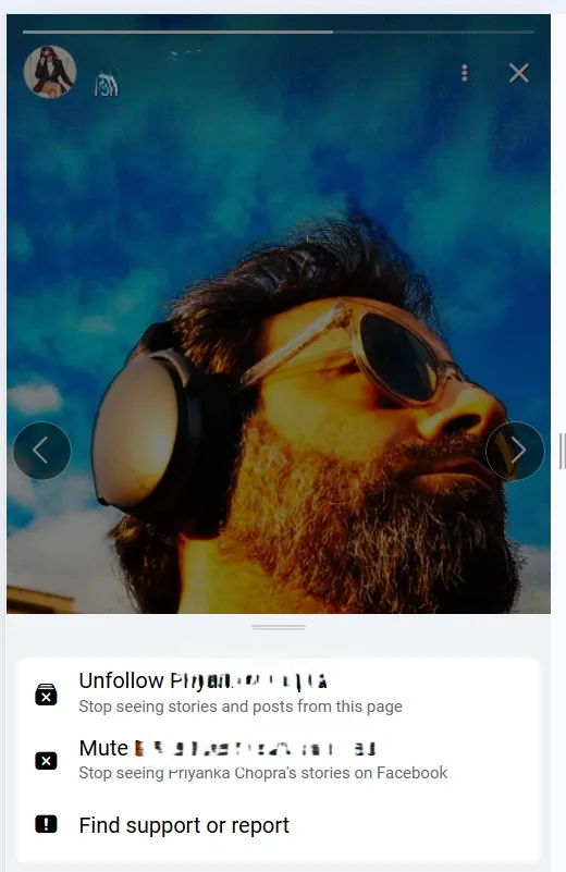 Select the story and click on 3 dots to mute