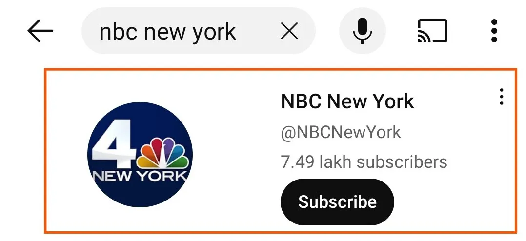 Select the user account