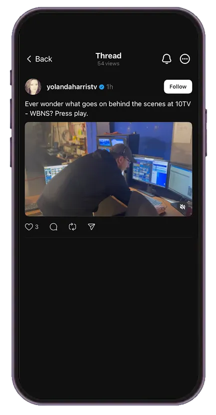 behind the scene thread post example