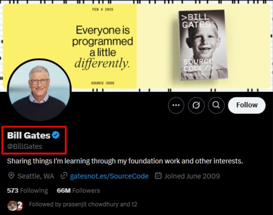 Blue check on X