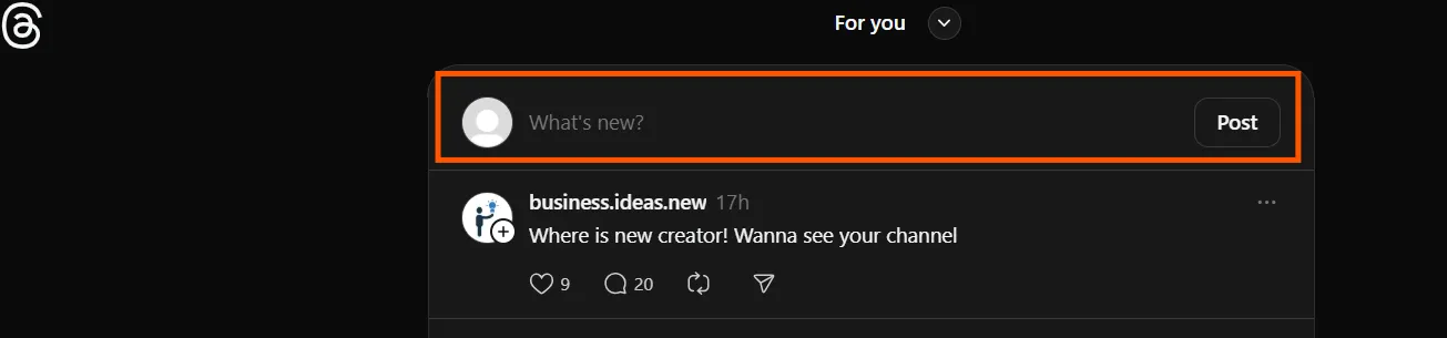 create post on Thread