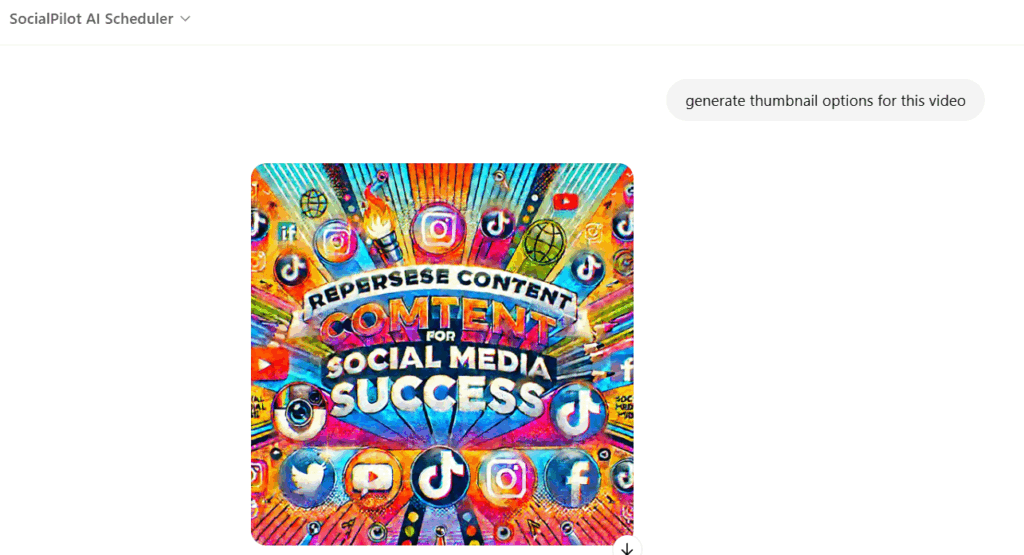 Generate thumbnails with SocialPilot AI Scheduler