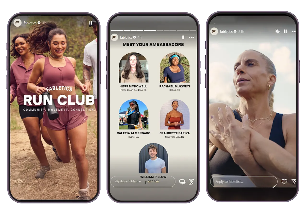 fabletics different types of instagram post