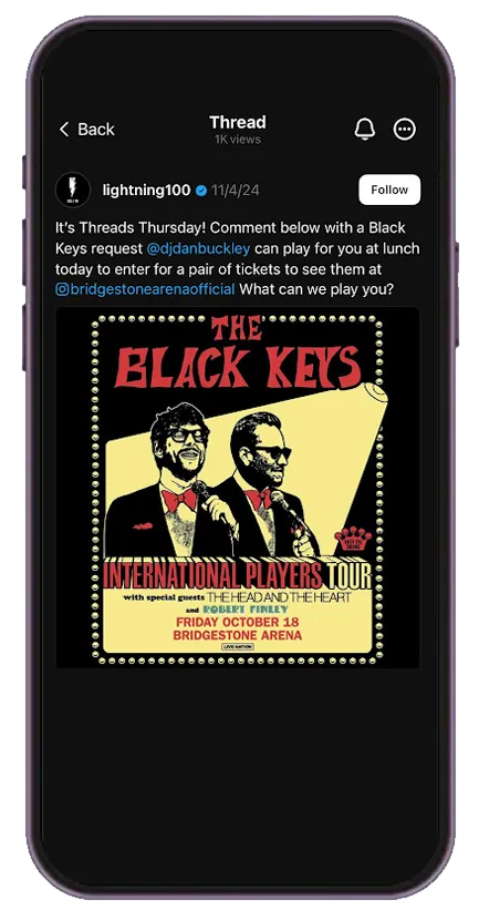 lightning 100 thread giveaway contest