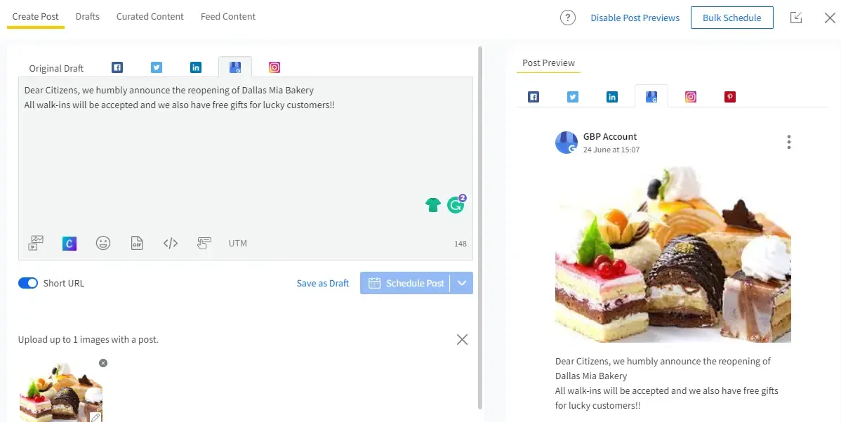 social media content calendar