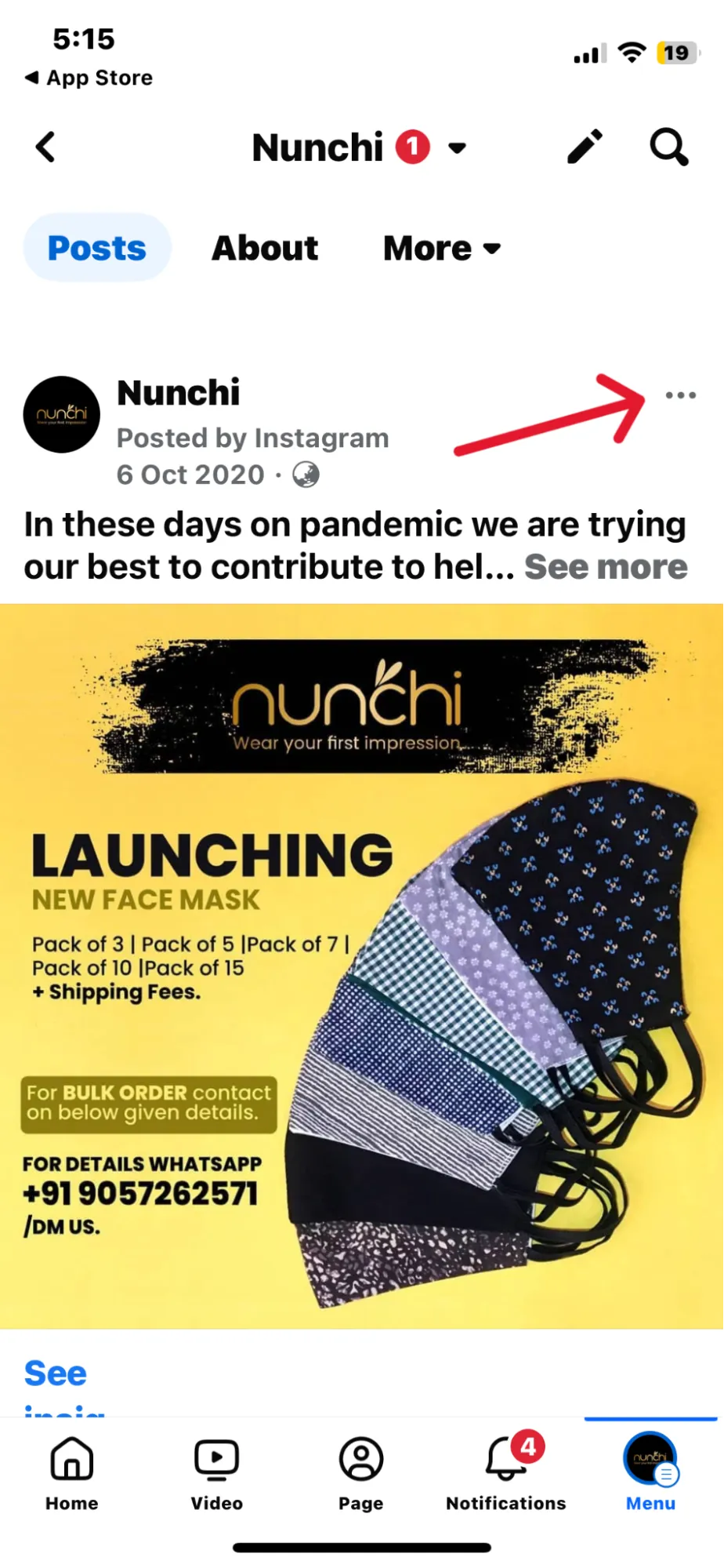 Click on menu to turn off comments