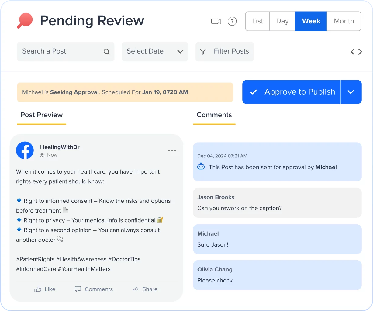 No more slip-ups before posting