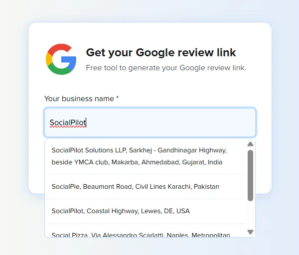 SocialPilot Google Linked Generator SocialPilot Google Linked Generator