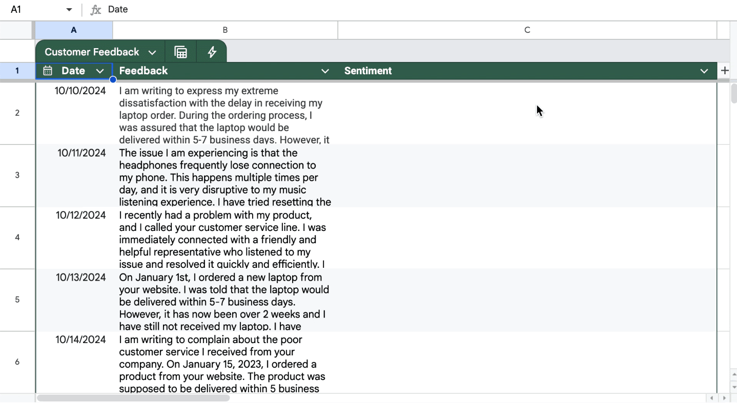 how Gemini AI works in Google Sheets