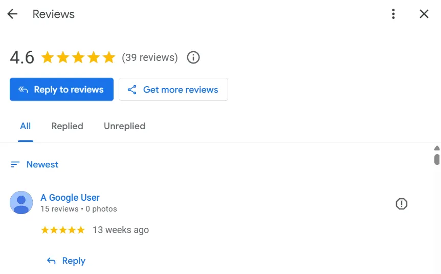 respond to google review