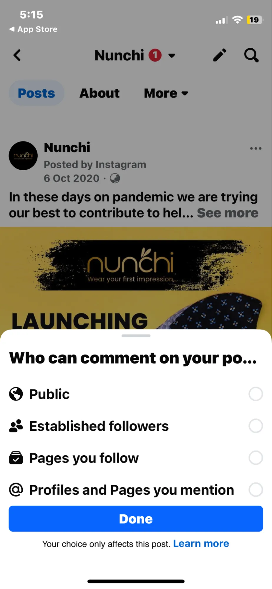 select who can comment on your post