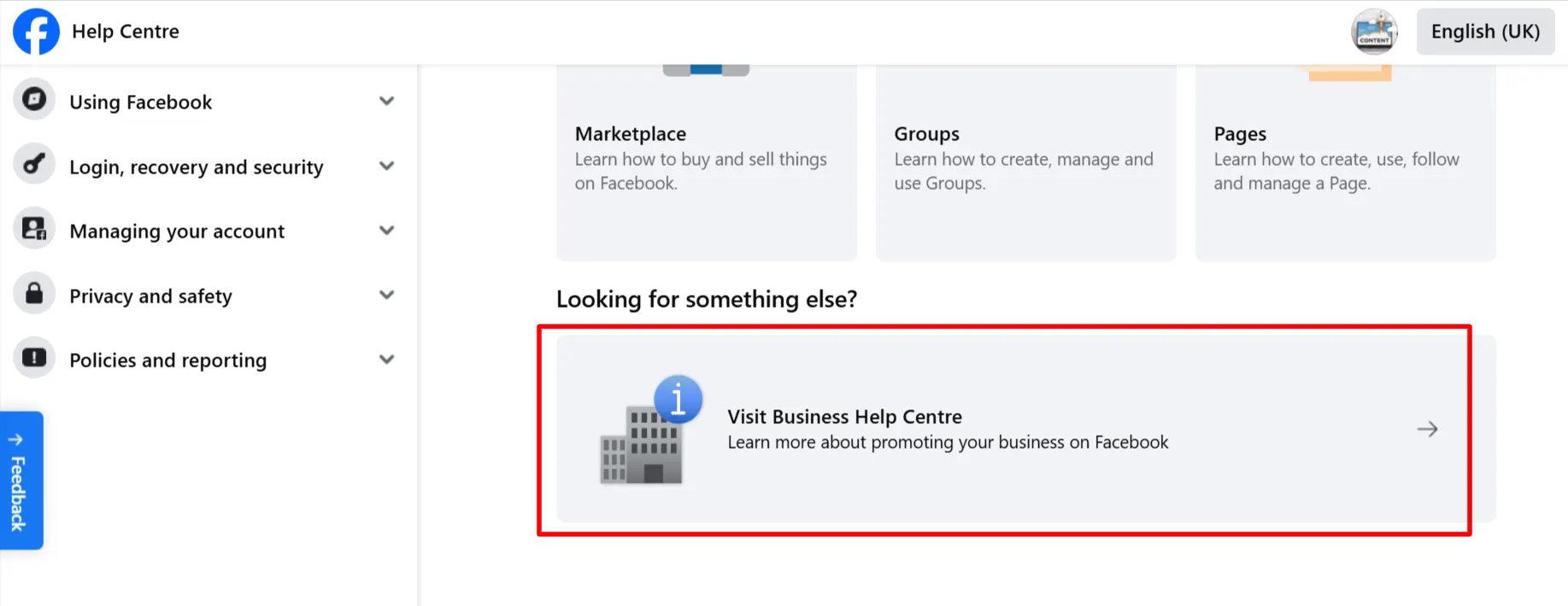 visit business help center