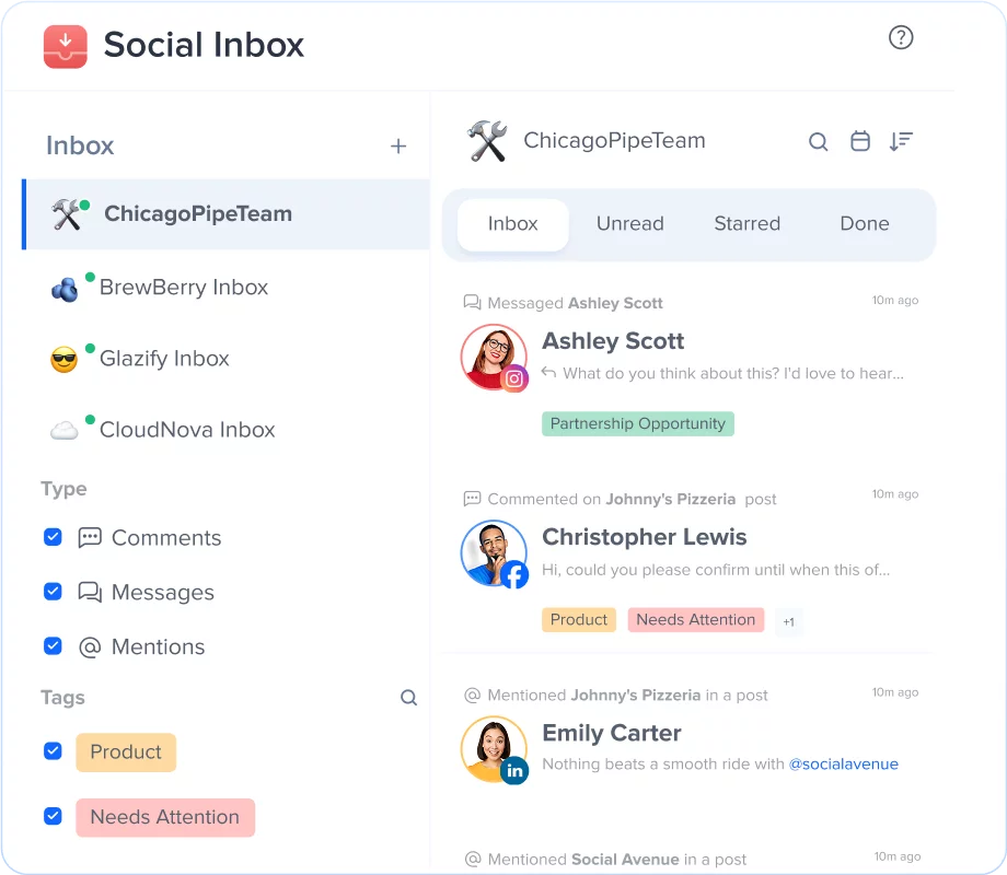 Unified Inbox for All Conversations