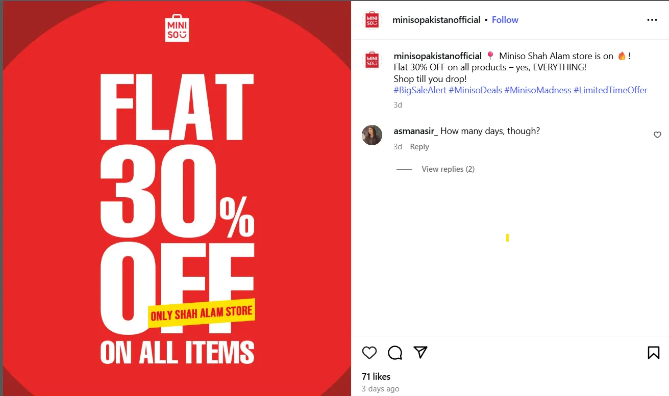 Caption ideas for promoting offers or discounts on Insatgram