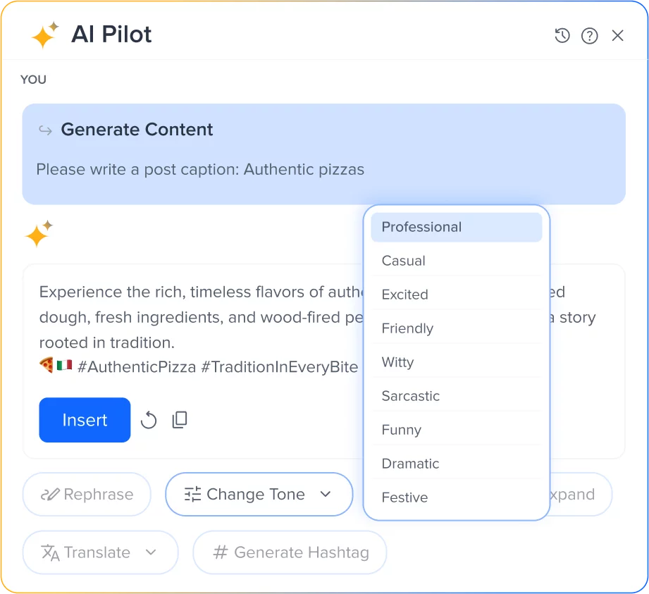 Create Polished Posts Instantly With AI Assistance