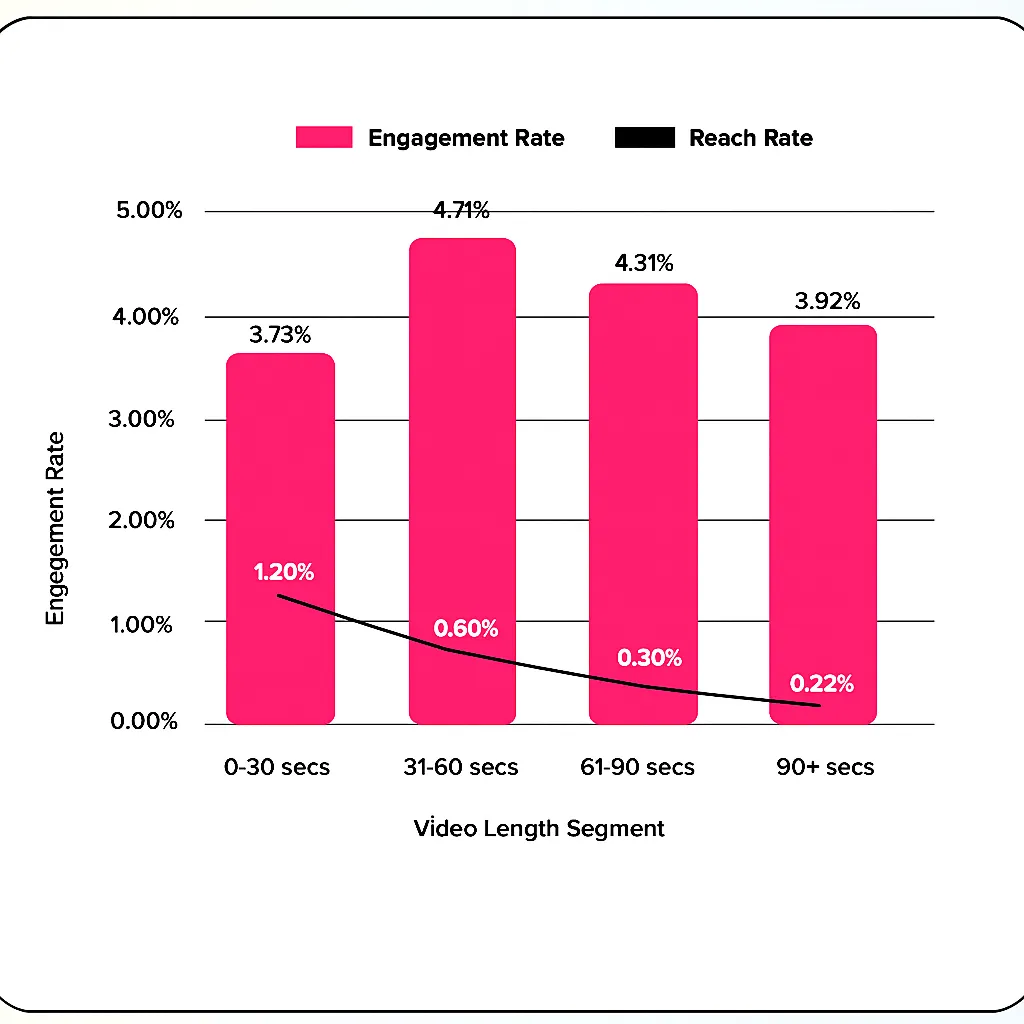 Video length on TikTok for better reach Video length on TikTok for better reach