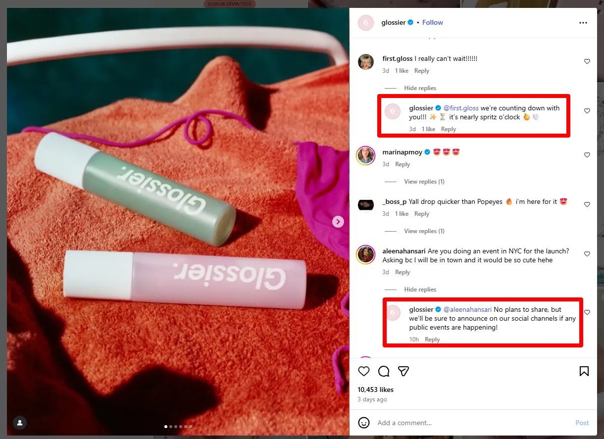 Glossier Strengthen Customer Relationships Through Genuine Engagement