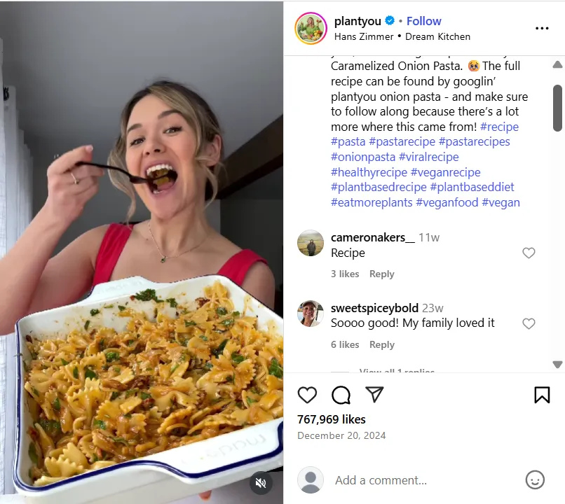 Hashtags for food Reels