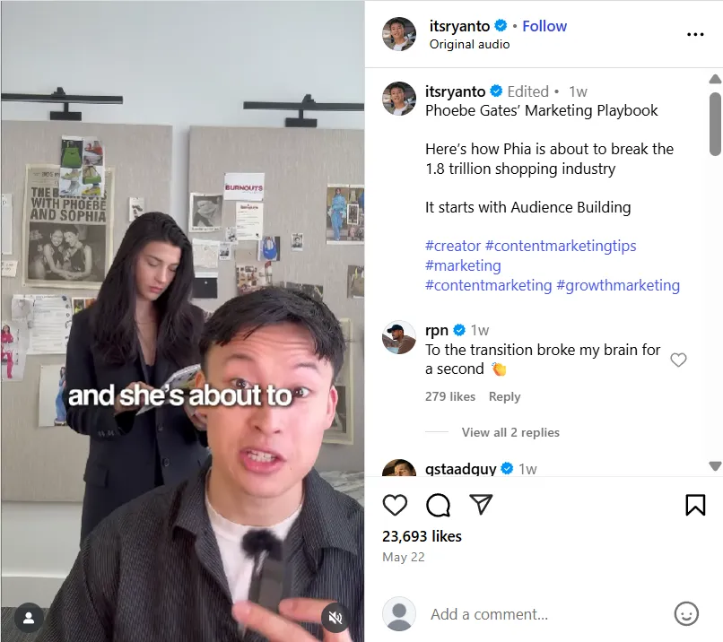 Hashtags for marketing Reels