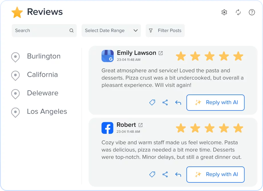 Manage All Reviews in One Place